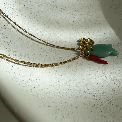 LUCKY FISH NECKLACE - Acciaio inossidabile