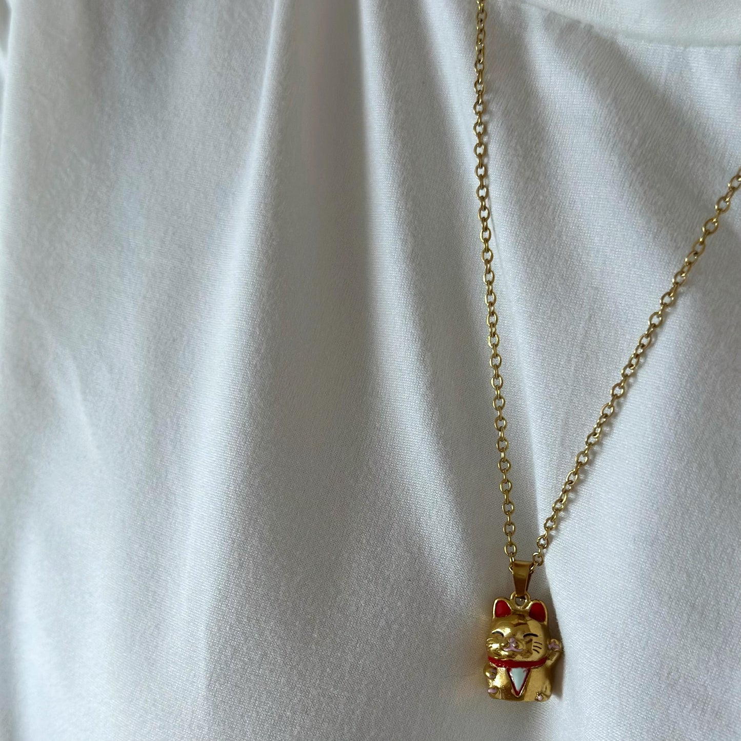 MANEKI-NEKO NECKLACE  - Acciaio inossidabile