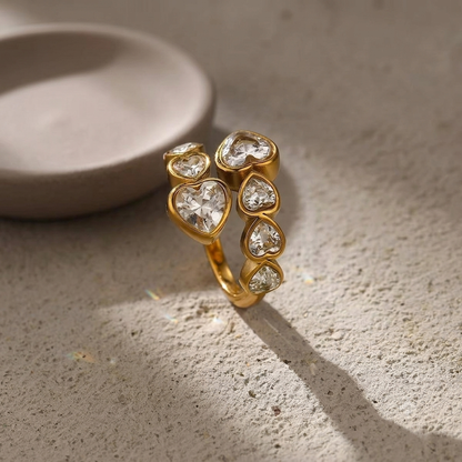 HEARTS RING - Acciaio inossidabile