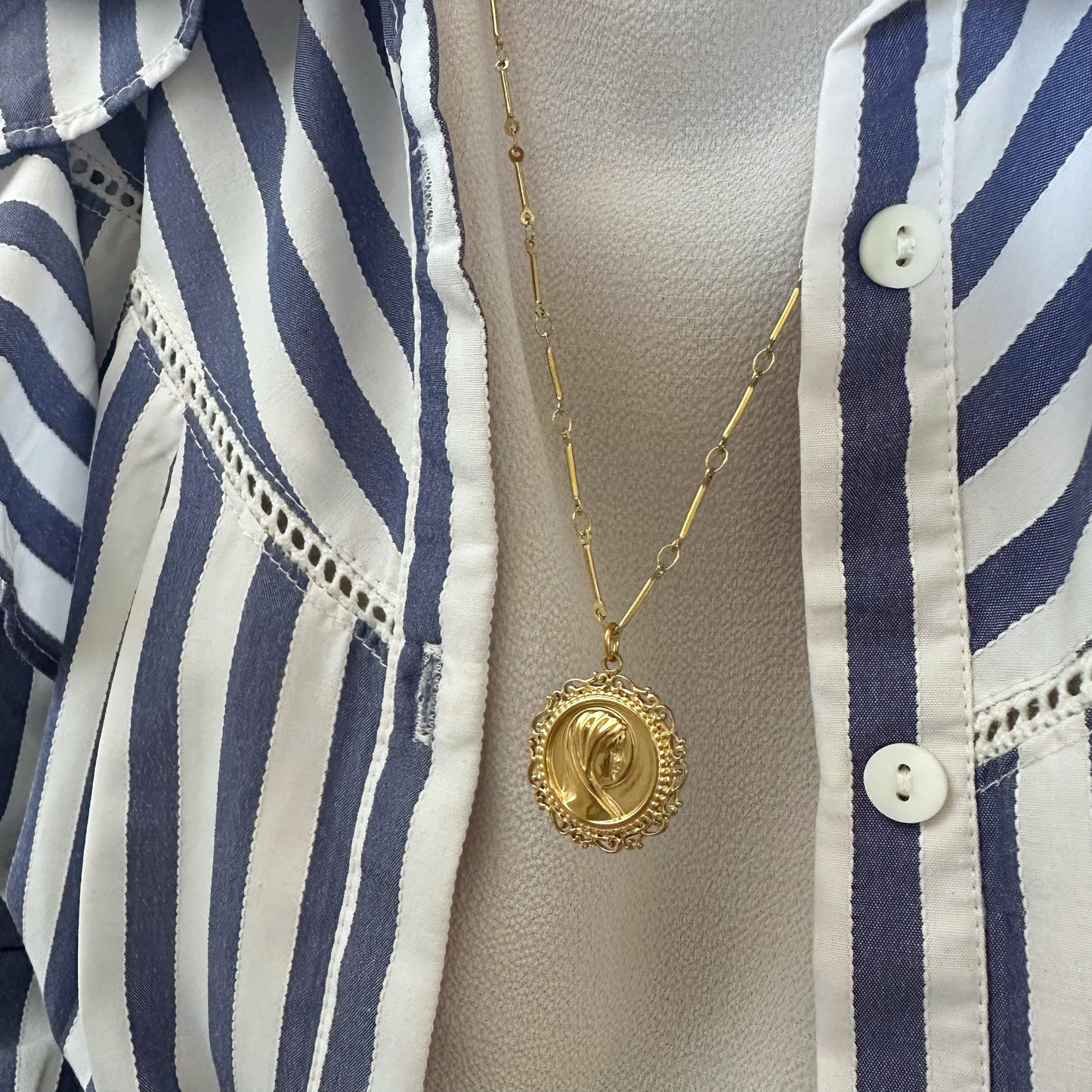 SACRED MEDAILLON CHAIN - Acciaio inossidabile