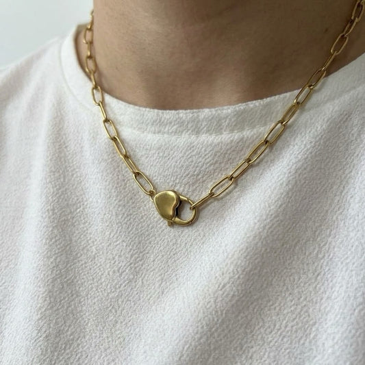 HEART CLASP NECKLACE